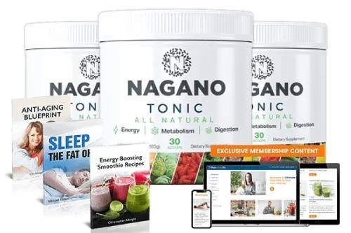 Nagano Tonic dietary supplement bottle for healthy weight loss and energy support